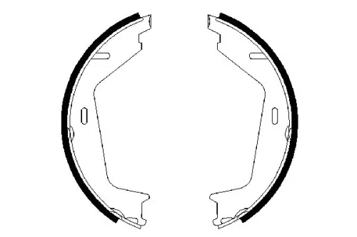 BOSCH Brake Shoe Set, parking brake (0986487623)