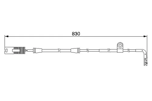 BOSCH Warning Contact, brake pad wear (1987474958)