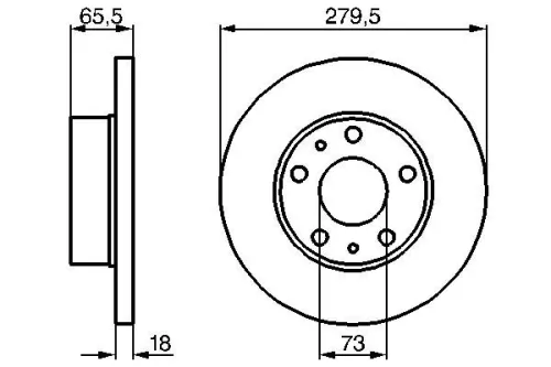BOSCH Brake Disc (0986478843)
