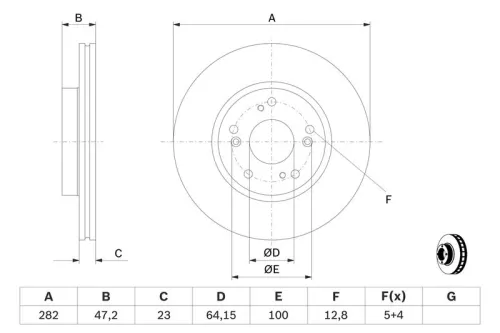 BOSCH Brake Disc (0986479364)