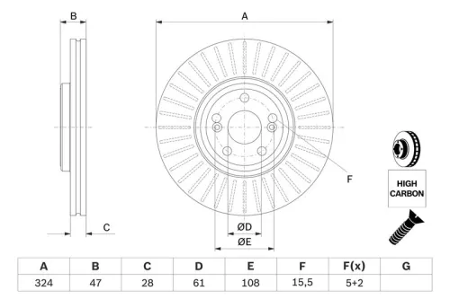 BOSCH Brake Disc (0986479565)