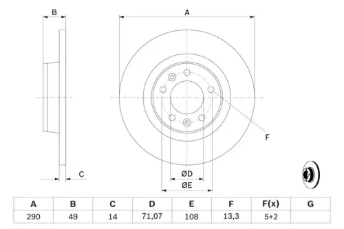 BOSCH Brake Disc (0986479379)