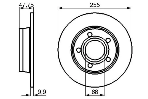 BOSCH Brake Disc (0986478480)