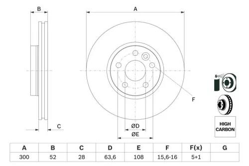 BOSCH Brake Disc (0986479261)