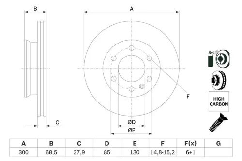 BOSCH Brake Disc (0986479294)