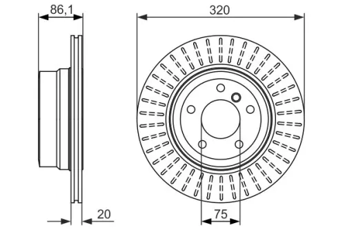 BOSCH Brake Disc (0986479351)