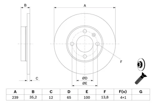 BOSCH Brake Disc (0986478011)