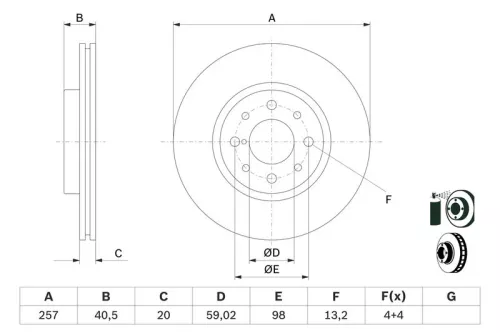 BOSCH Brake Disc (0986478515)