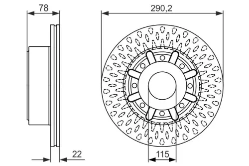 BOSCH Brake Disc (0986479610)