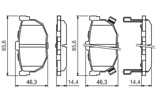BOSCH Brake Pad Set, disc brake (0986424418)