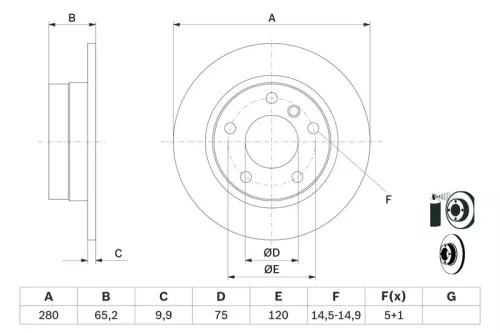 BOSCH Brake Disc (0986479217)