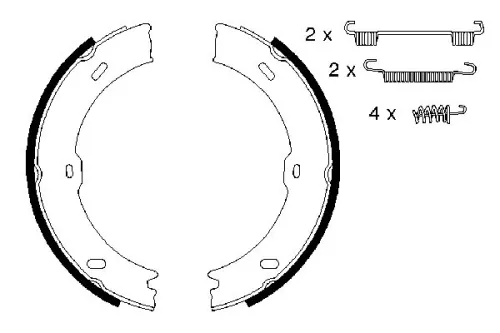 BOSCH Brake Shoe Set, parking brake (0986487720)