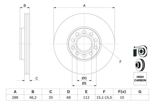 BOSCH Brake Disc (0986479157)
