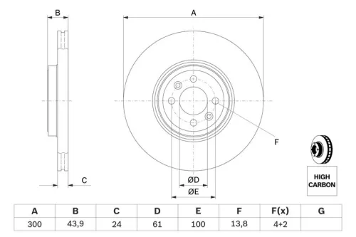 BOSCH Brake Disc (0986479209)