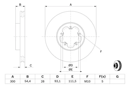 BOSCH Brake Disc (0986479307)