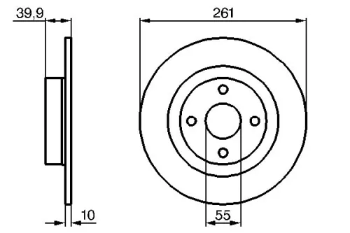 BOSCH Brake Disc (0986479128)