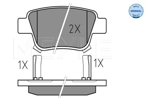 MEYLE Brake Pad Set, disc brake (0252362016/W)