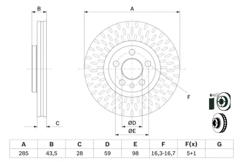 BOSCH Brake Disc (0986479114)