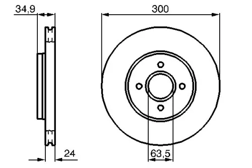 BOSCH Brake Disc (0986479048)