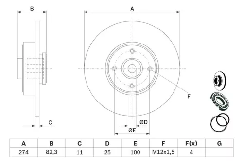 BOSCH Brake Disc (0986479270)