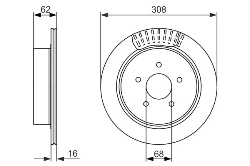 BOSCH Brake Disc (0986479606)