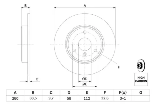 BOSCH Brake Disc (0986479305)
