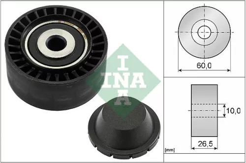 Deflection/Guide Pulley, V-ribbed belt
