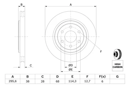 BOSCH Brake Disc (0986479356)