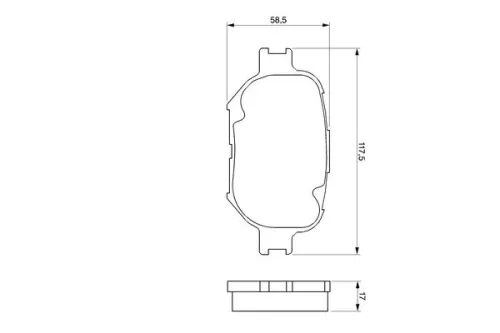 BOSCH Brake Pad Set, disc brake (0986424808)