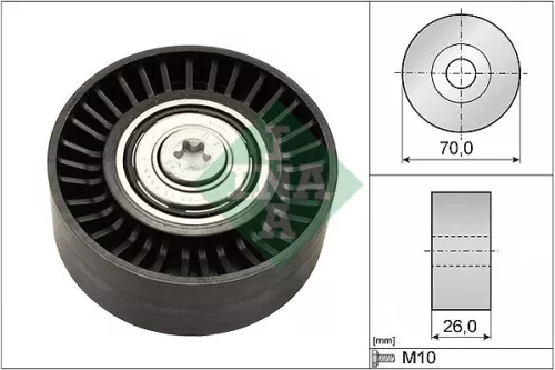 Deflection/Guide Pulley, V-ribbed belt