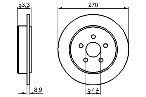 BOSCH Brake Disc (0986478514)
