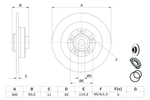 BOSCH Brake Disc (0986479445)