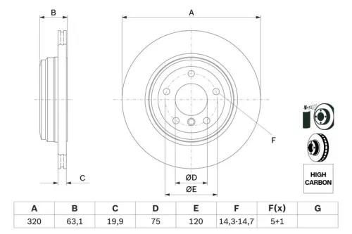 BOSCH Brake Disc (0986479056)