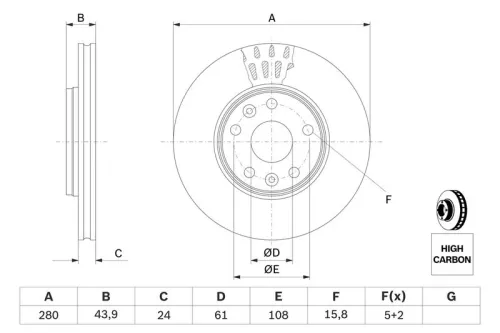 BOSCH Brake Disc (0986479555)