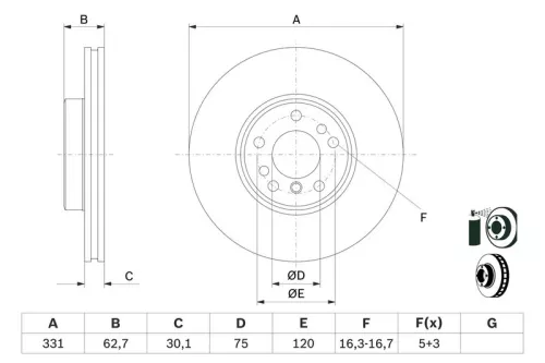 BOSCH Brake Disc (0986478974)
