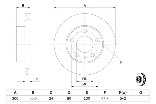 BOSCH Brake Disc (0986479314)