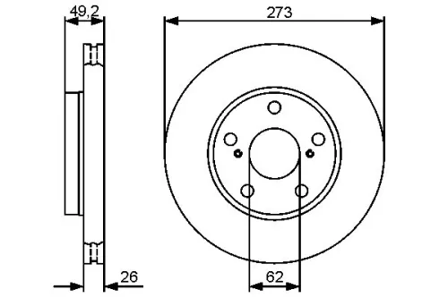 BOSCH Brake Disc (0986479425)