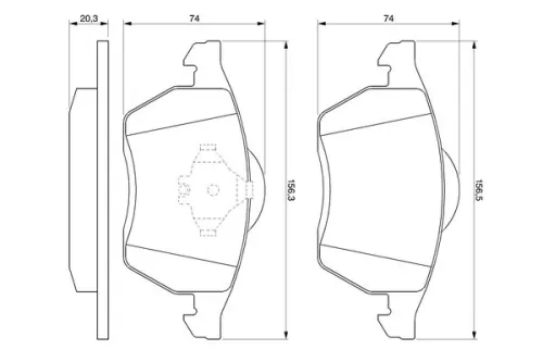 BOSCH Brake Pad Set, disc brake (0986494003)