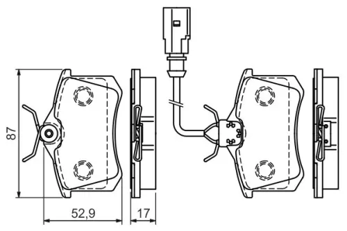 BOSCH Brake Pad Set, disc brake (0986494025)