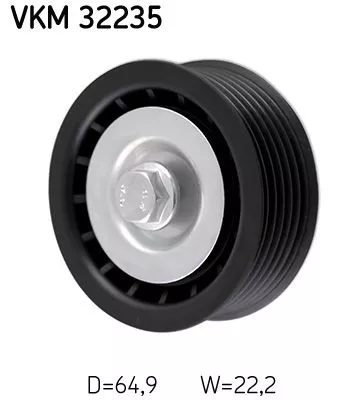 SKF Deflection/Guide Pulley, V-ribbed belt (VKM32235)