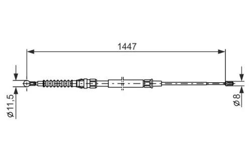 BOSCH Cable Pull, parking brake (1987477958)