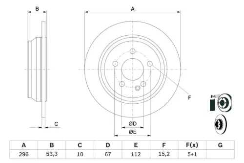 BOSCH Brake Disc (0986479138)