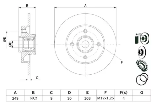 BOSCH Brake Disc (0986479275)