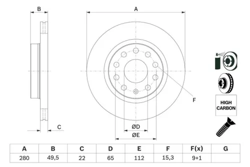 BOSCH Brake Disc (0986479098)