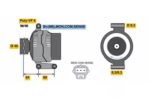 BOSCH Alternator (0986049670)