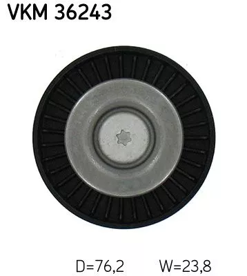 SKF Deflection/Guide Pulley, V-ribbed belt (VKM36243)