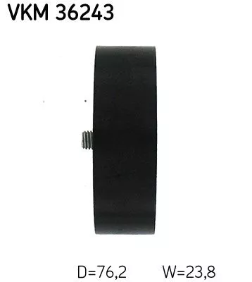 SKF Deflection/Guide Pulley, V-ribbed belt (VKM36243)