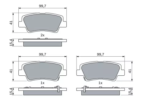 BOSCH Brake Pad Set, disc brake (0986494557)