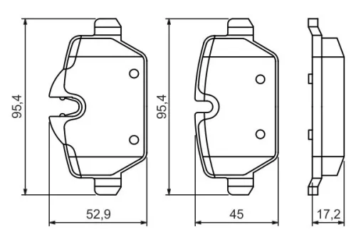 BOSCH Brake Pad Set, disc brake (0986494461)