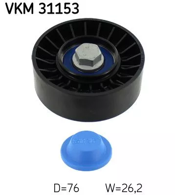 Deflection/Guide Pulley, V-ribbed belt